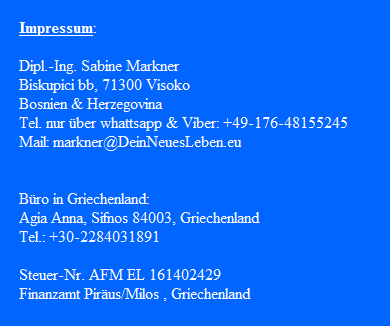 Impressum Bosnien